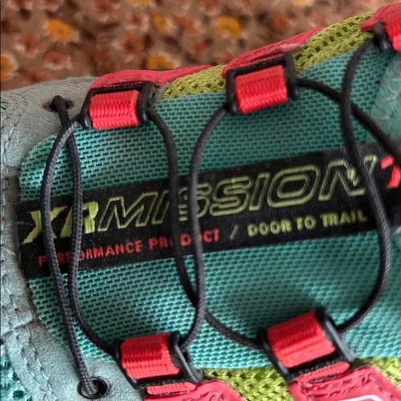 Salomon XR Mission 1 Teal and Red Trail women’s Running Shoes size 8.5 - Picture 13 of 13